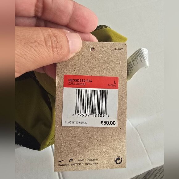 Nike Women's Explore Cheeky Sling Bikini Bottom In Moss Size Large - Picture 5 of 11